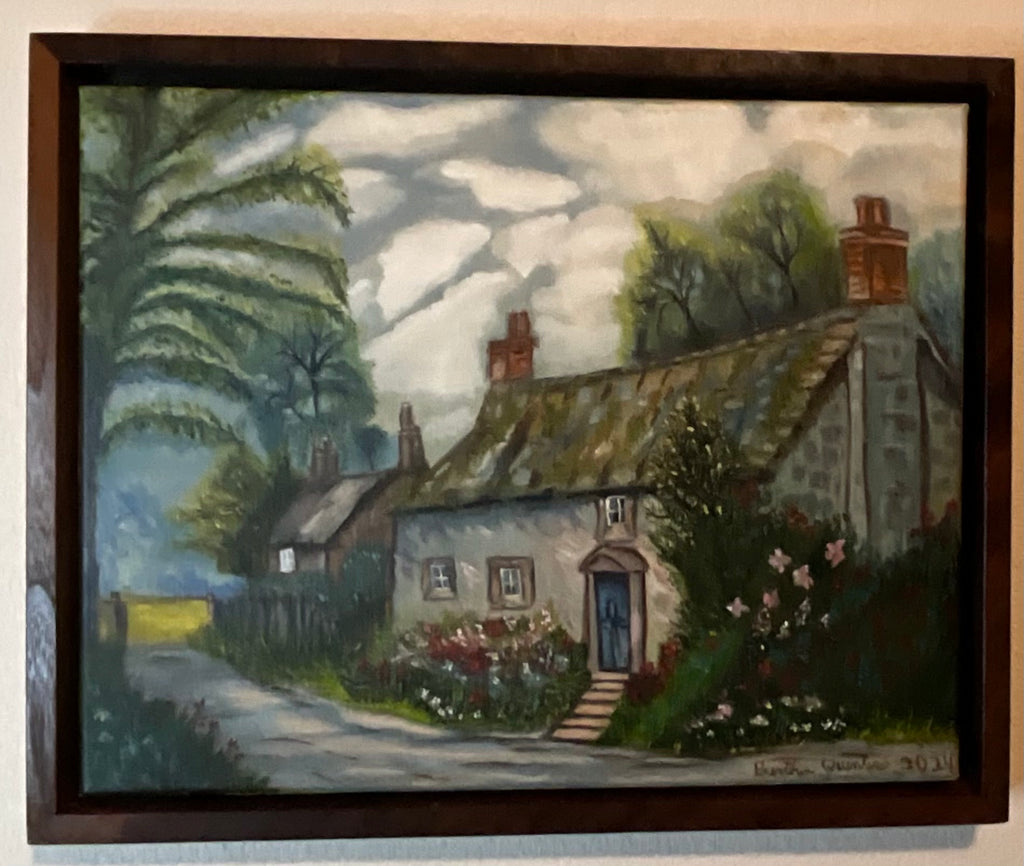 Country Stone Cottage — 15 x 12 | Rosewood Frame