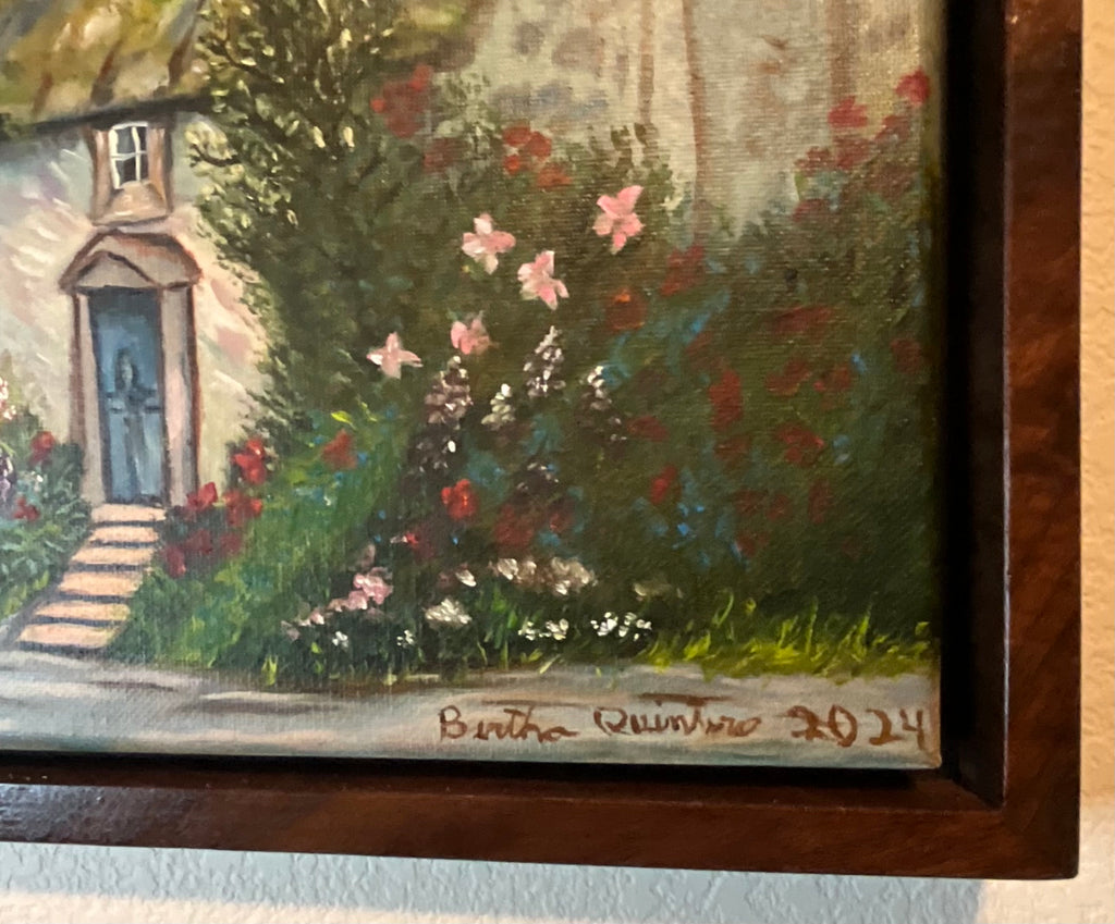 Country Stone Cottage — 15 x 12 | Rosewood Frame