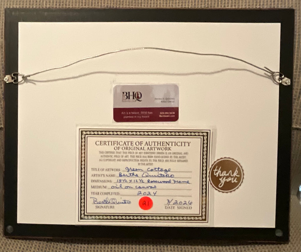 Country Stone Cottage — 15 x 12 | Rosewood Frame