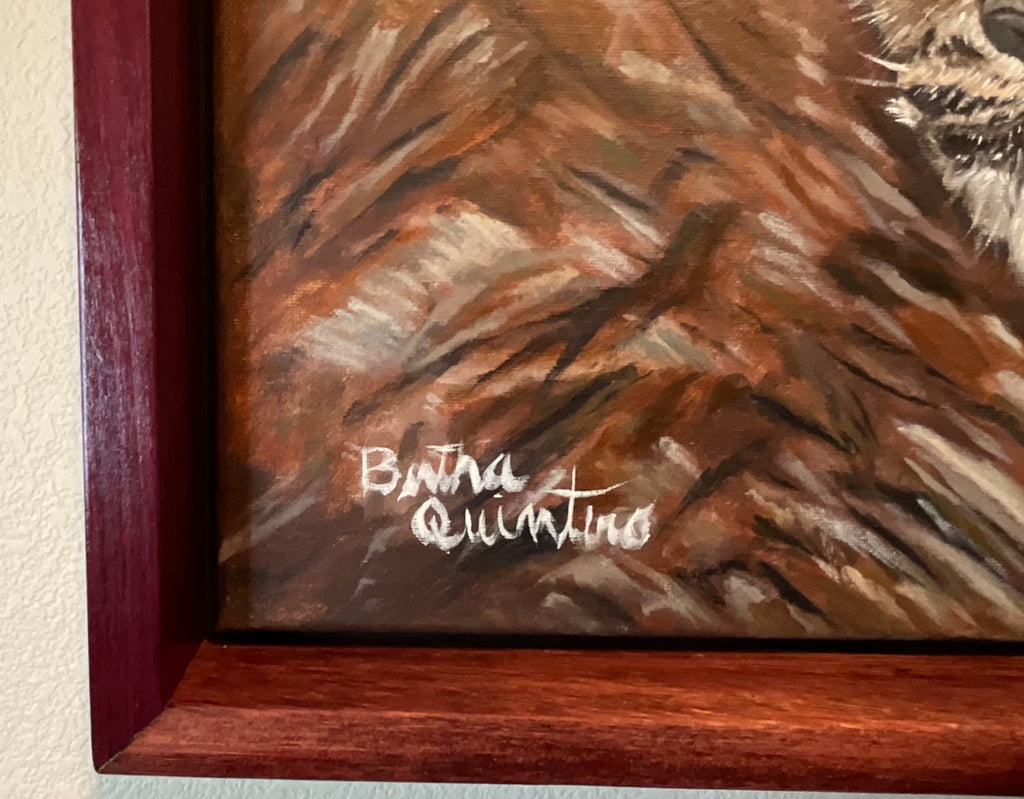 Himalayan Snow Leopard — 22 x 18 x 2 | Purple Heart Frame